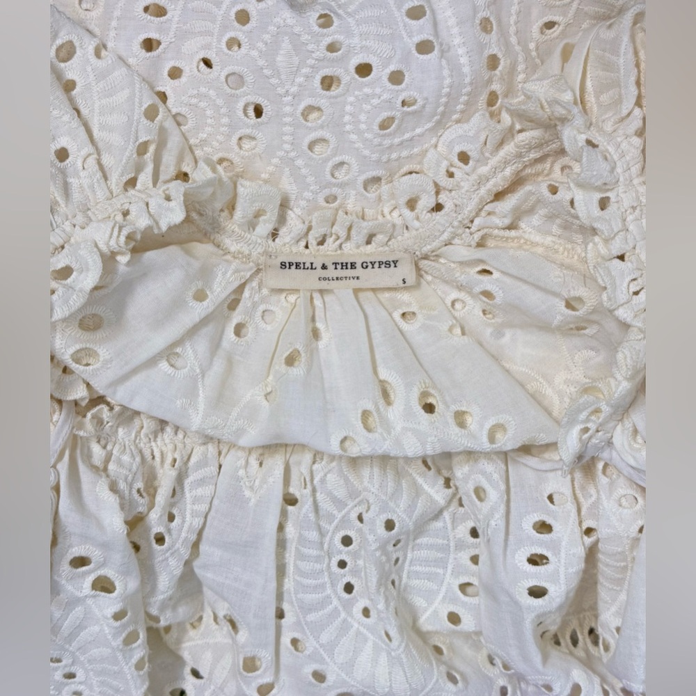 Spell & The Gypsy Collective Fairytale Anglaise Eyelet Gown S - Picture 6 of 15